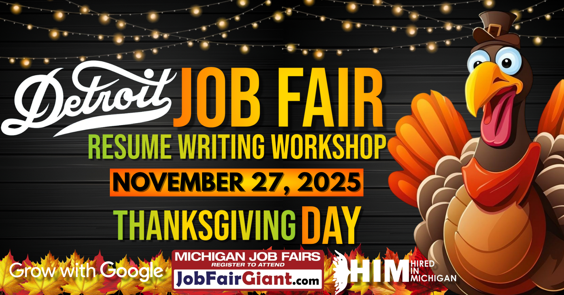 Detroit Thanksgiving Day Job Fair and Resume Writing Workshop – JobFairGiant.com